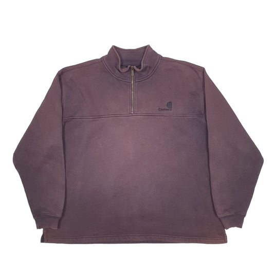 Mens Black Carhartt Quarter Zip Full Zip Jumper