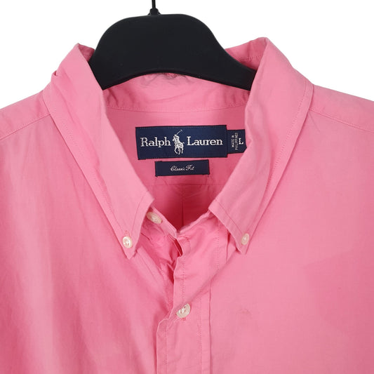 Mens Pink Ralph Lauren Long Sleeve Shirt