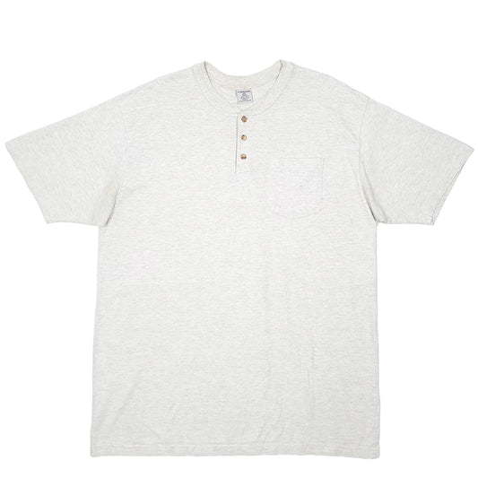 Mens Grey Carhartt Henley Pocket Tall Work Wear Short Sleeve T Shirt