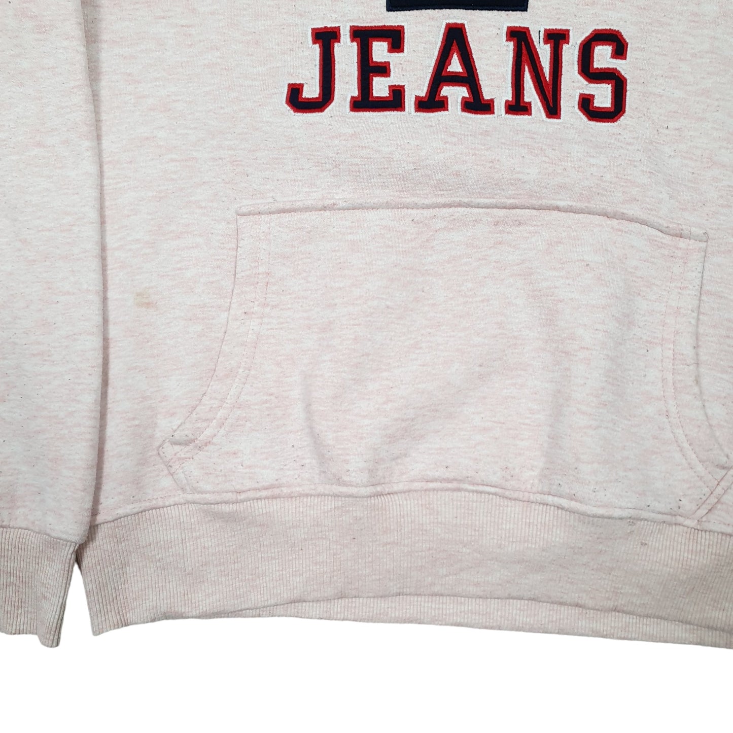 Womens Pink Tommy Hilfiger Tommy Jeans Spellout Hoodie Jumper