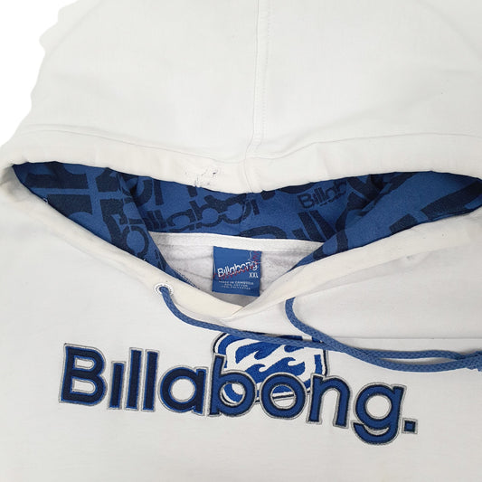 Mens White Billabong Hoodie Jumper