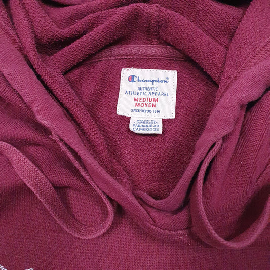 Womens Burgundy Champion Hoodie Jumper
