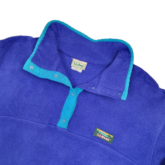 L.L.Bean Vintage Quarter Zip Fleece L Purple