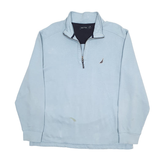 Mens Blue Nautica Quarter Zip Jumper