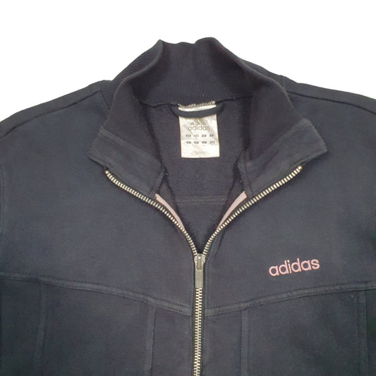 Womens Black Adidas Full Zip Jumper
