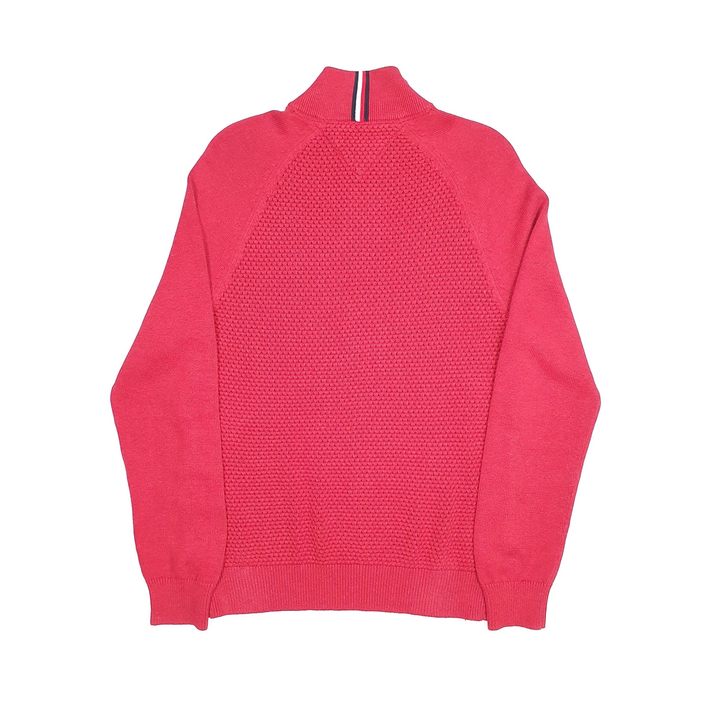 Tommy Hilfiger Knitted Quarter Zip Red