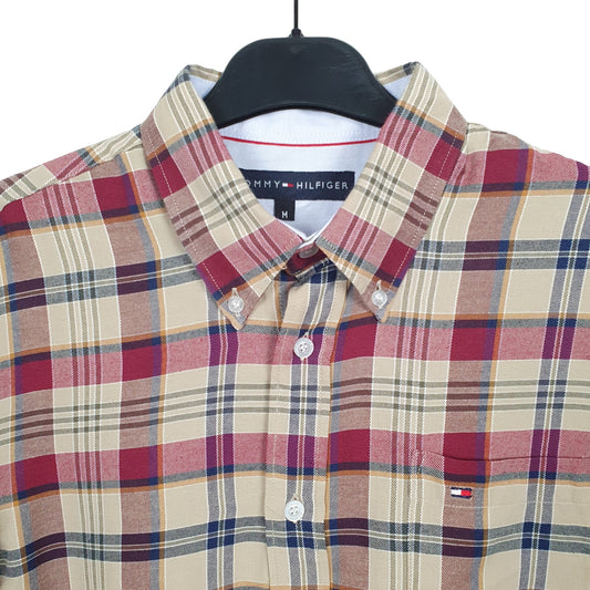 Tommy Hilfiger Long Sleeve Regular Fit Check Shirt Beige