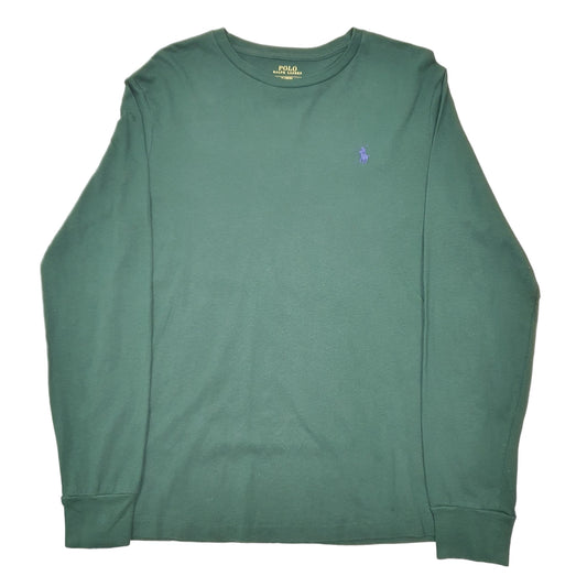 Mens Green Polo Ralph Lauren Long Sleeve T Shirt