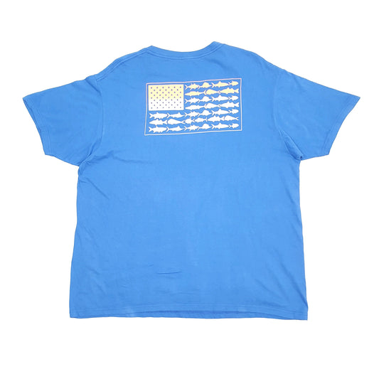 Mens Blue Columbia Sportswear PFG Performance Fishing Gear Short Sleeve T Shirt