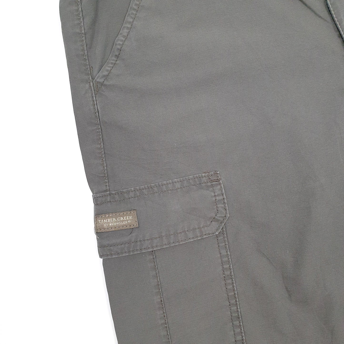 Mens Grey Wrangler Timber Creek Cargo Shorts