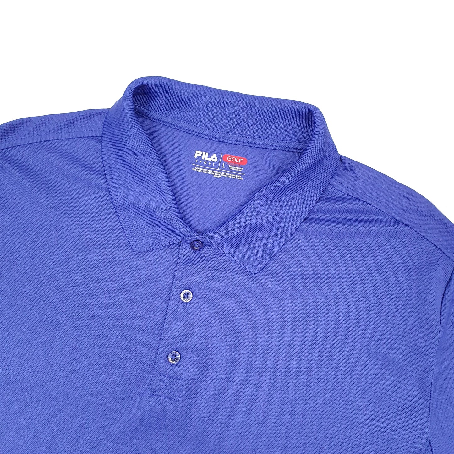 Fila Sport Golf Short Sleeve Polyester Polo Shirt Purple