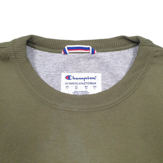 Mens Green Champion Crewneck Jumper