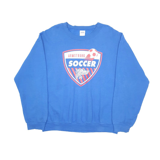Gildan USA College Soccer Crewneck L Blue