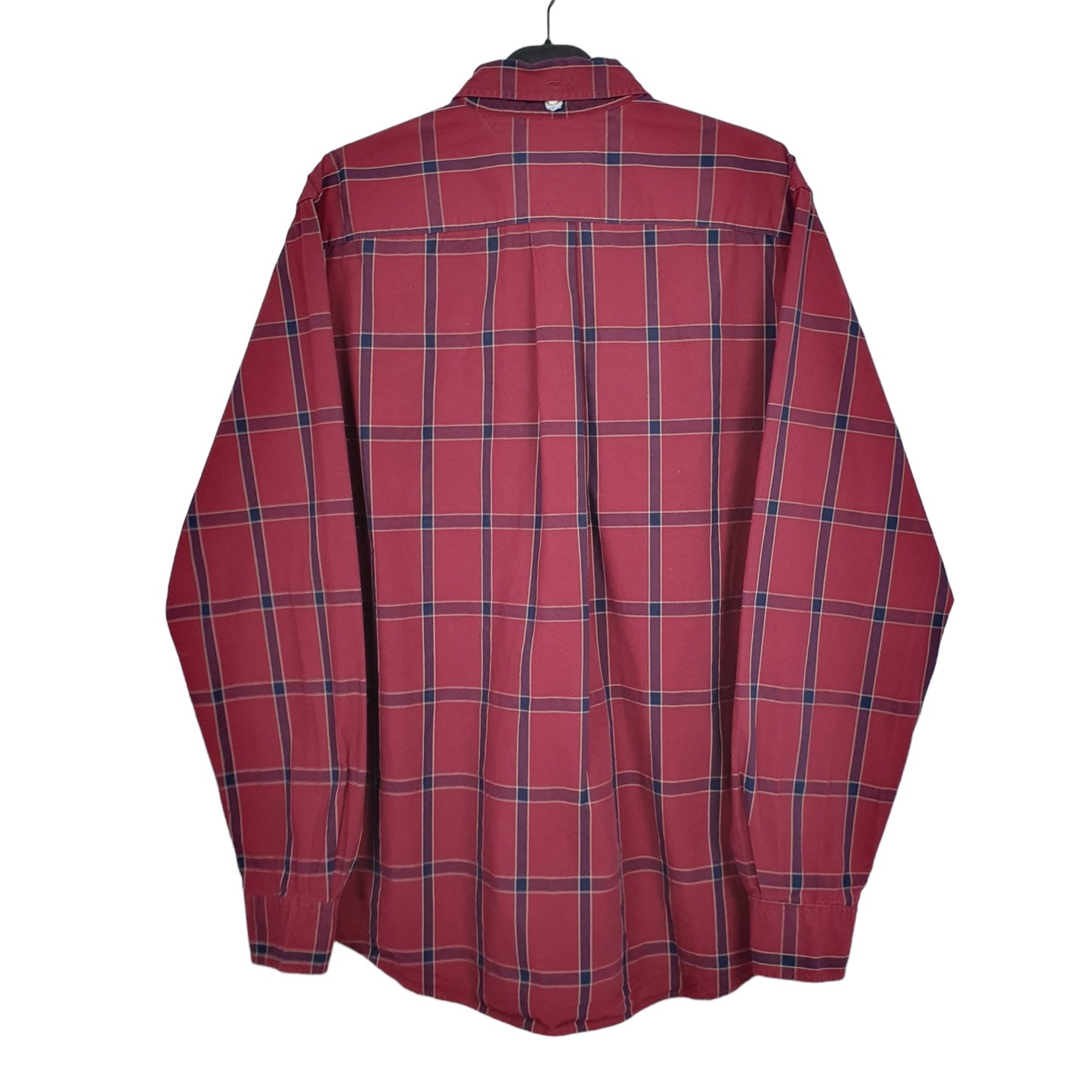 Tommy Hilfiger Long Sleeve Regular Fit Check Shirt Burgundy