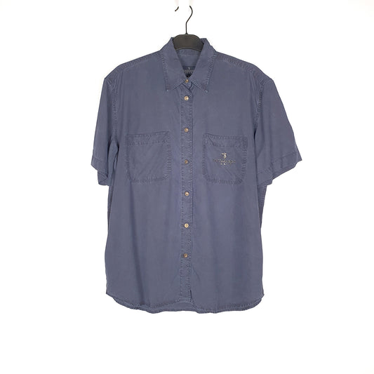 Trussardi Jeans Short Sleeve Regular Fit Shirt Navy