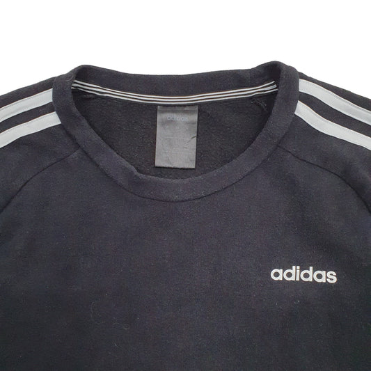 Mens Black Adidas Crewneck Jumper