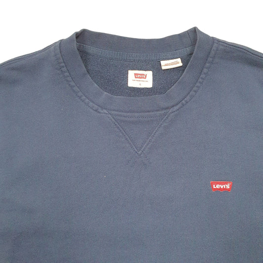 Mens Navy Levis Crewneck Jumper