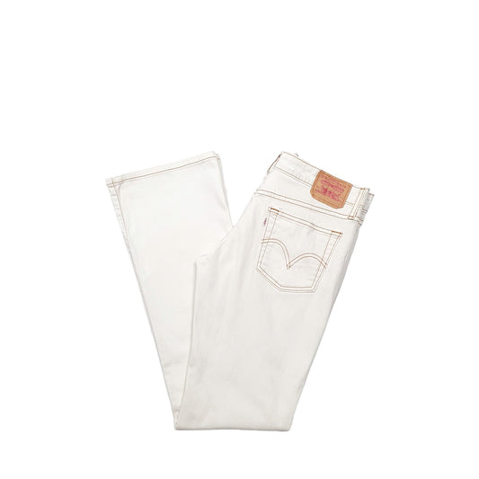 Levis Superlow Bootcut Bootcut Fit Jeans UK8 White