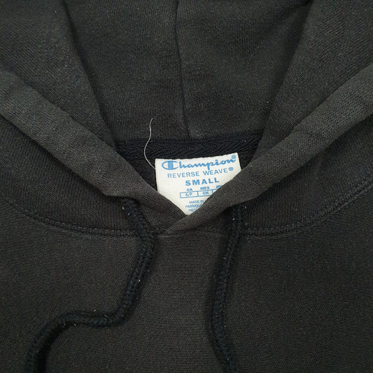 Mens Black Champion Reverse Weave Hoodie Jumper
