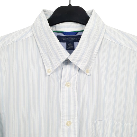Tommy Hilfiger Long Sleeve Regular Fit Pinstripe Shirt Blue