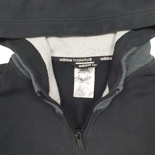 Mens Black Adidas Full zip Jumper