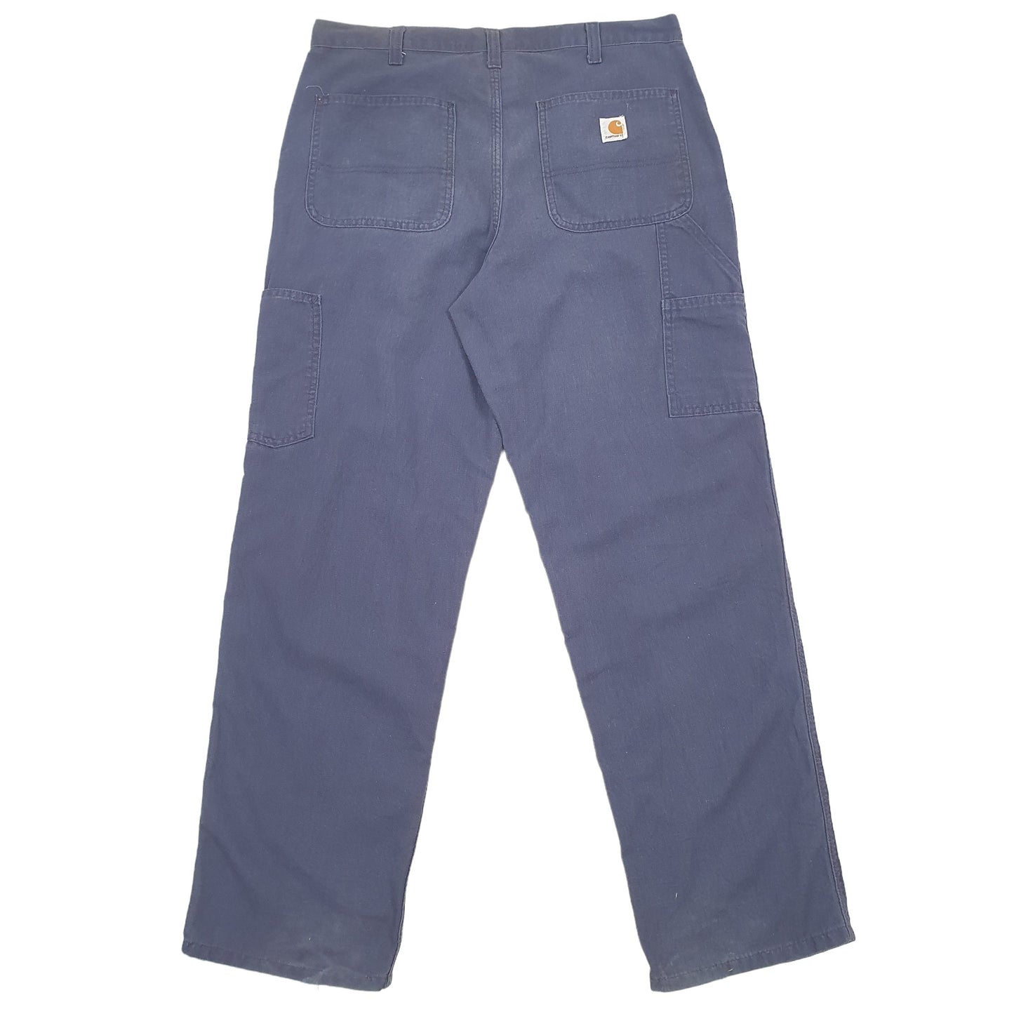 Mens Carhartt Navy Carpenter Trousers W34 L32 Navy