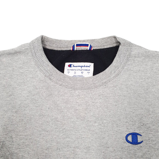 Mens Grey Champion Crewneck Jumper