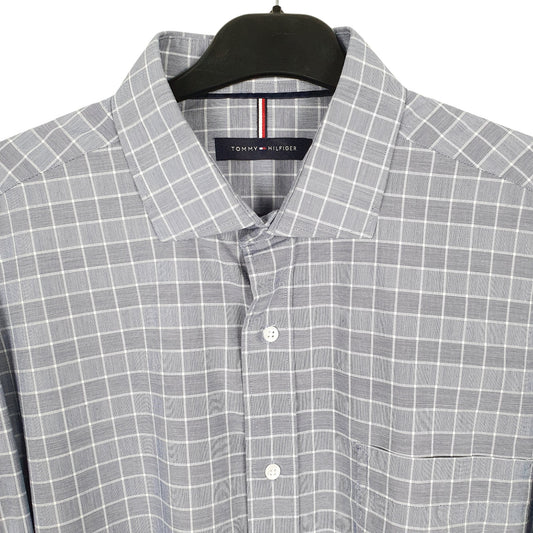 Tommy Hilfiger Long Sleeve Regular Fit Check Shirt Blue