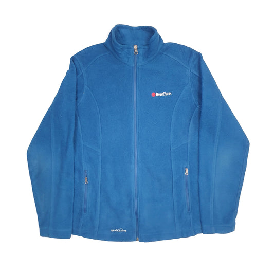 Eddie Bauer Full Zip Fleece L Blue