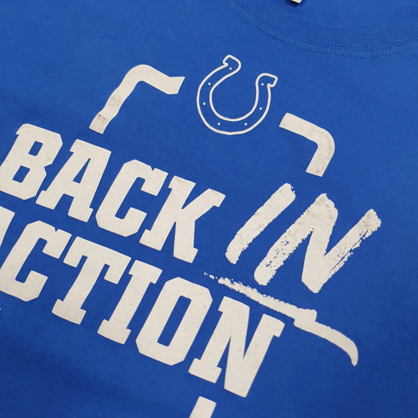 Gildan Back in Action Short Sleeve T Shirt Blue