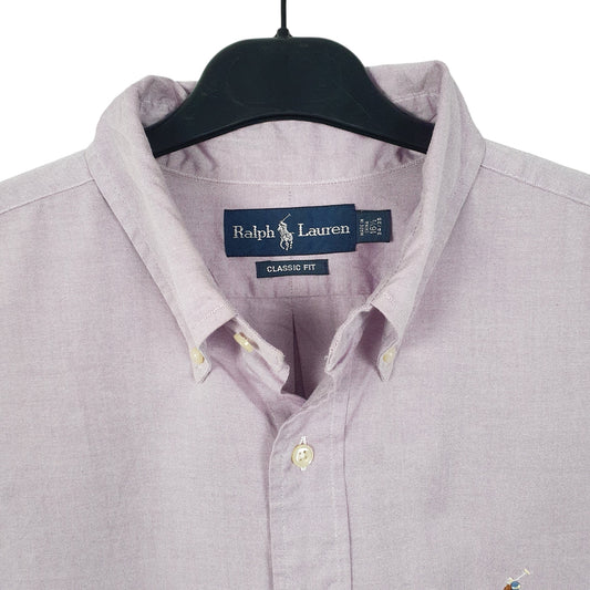 Mens Lilac Ralph Lauren Long Sleeve Shirt