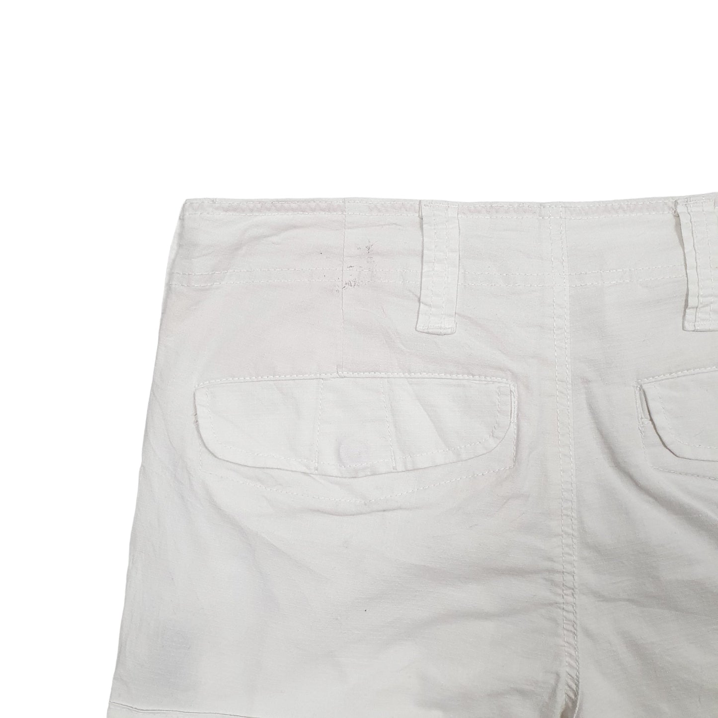 Mens White Red Camel Cargo Shorts