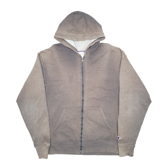 Mens Grey Champion Full Zip Jumper