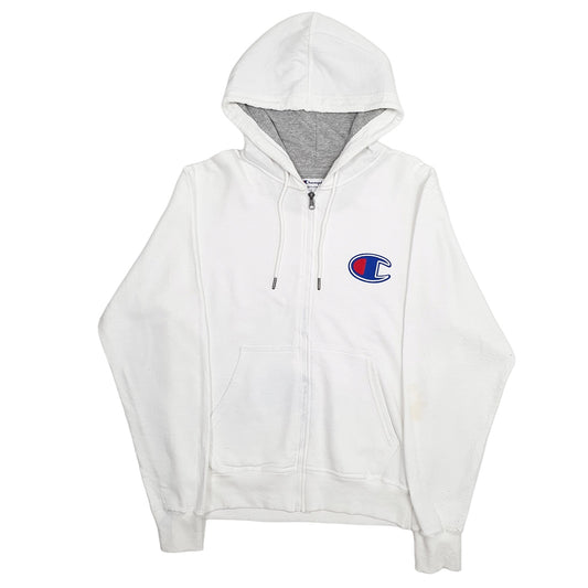 Mens White Champion Full Zip Jumper