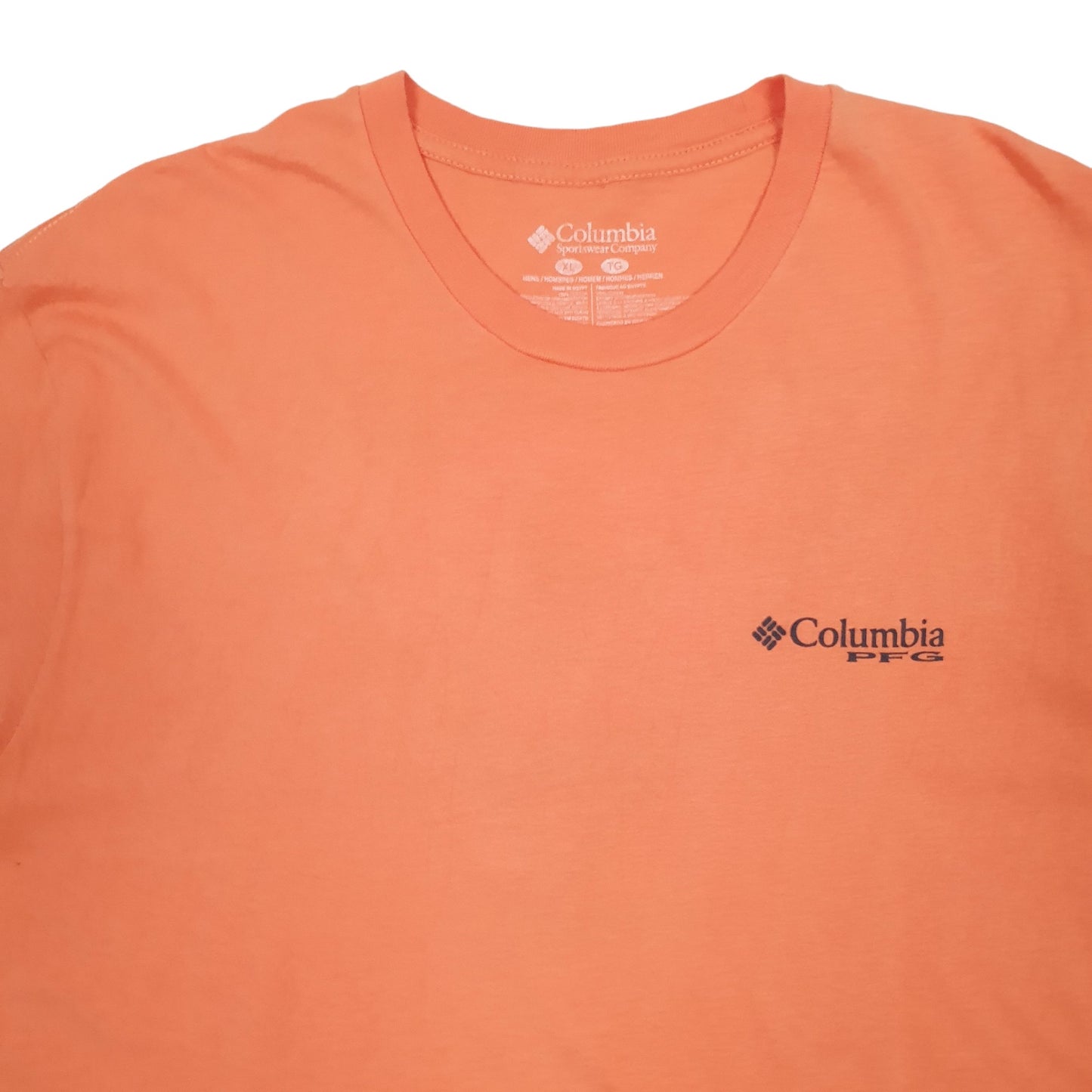 Mens Orange Columbia Sportswear Short Sleeve T Shirt