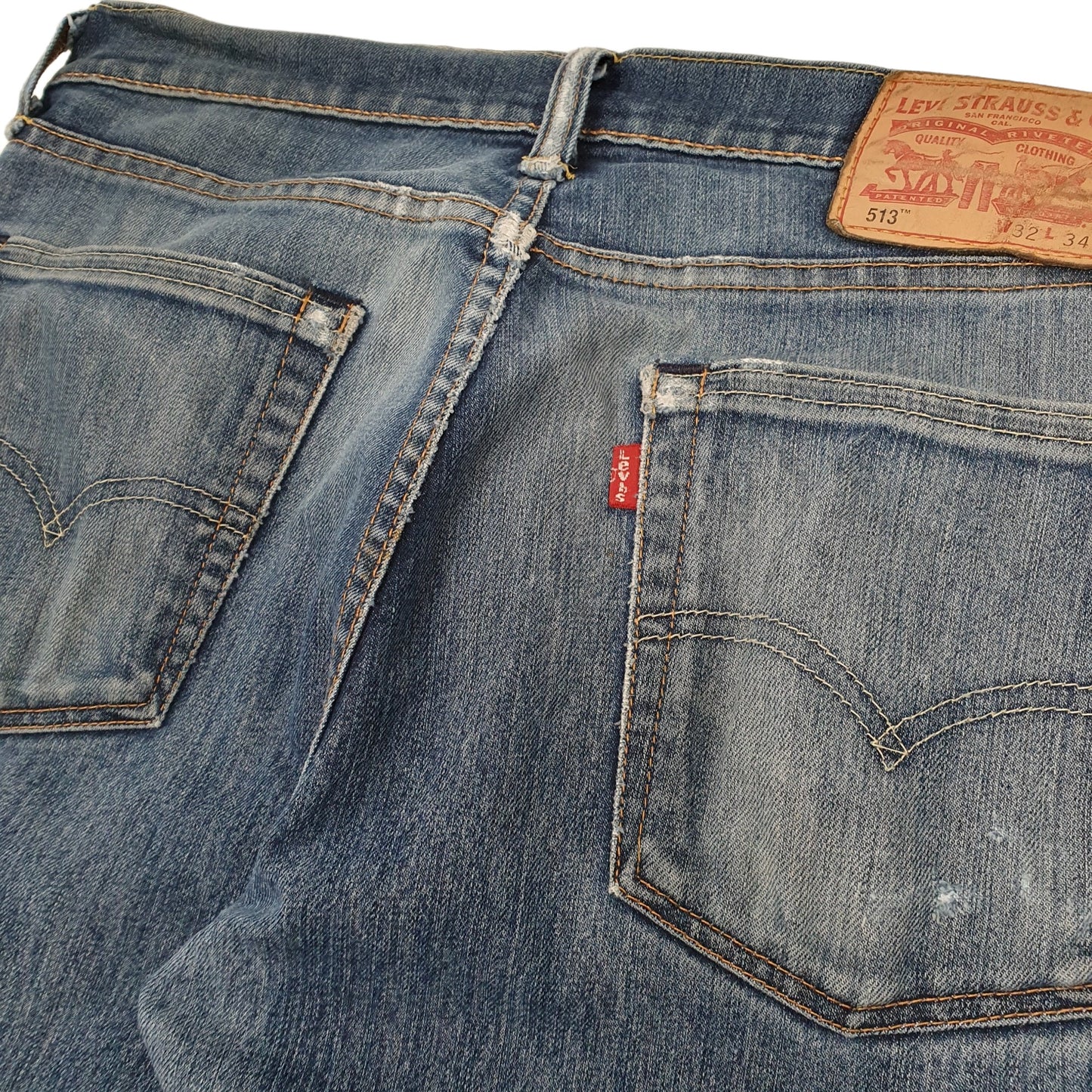 Levis 513 Slim Fit Jeans W32 L33 Blue