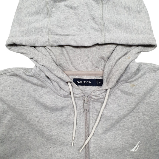 Mens Grey Nautica Full Zip Jumper