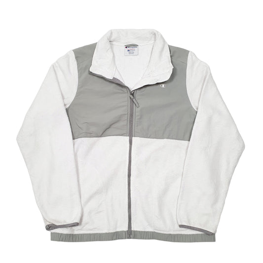 Womens White Champion Full Zip Jumper