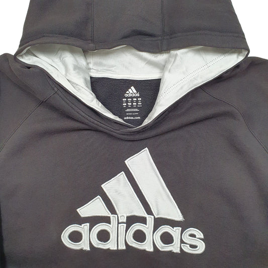 Mens Black Adidas Spellout Hoodie Jumper