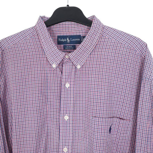 Ralph Lauren Long Sleeve Blake Fit Check Shirt Red