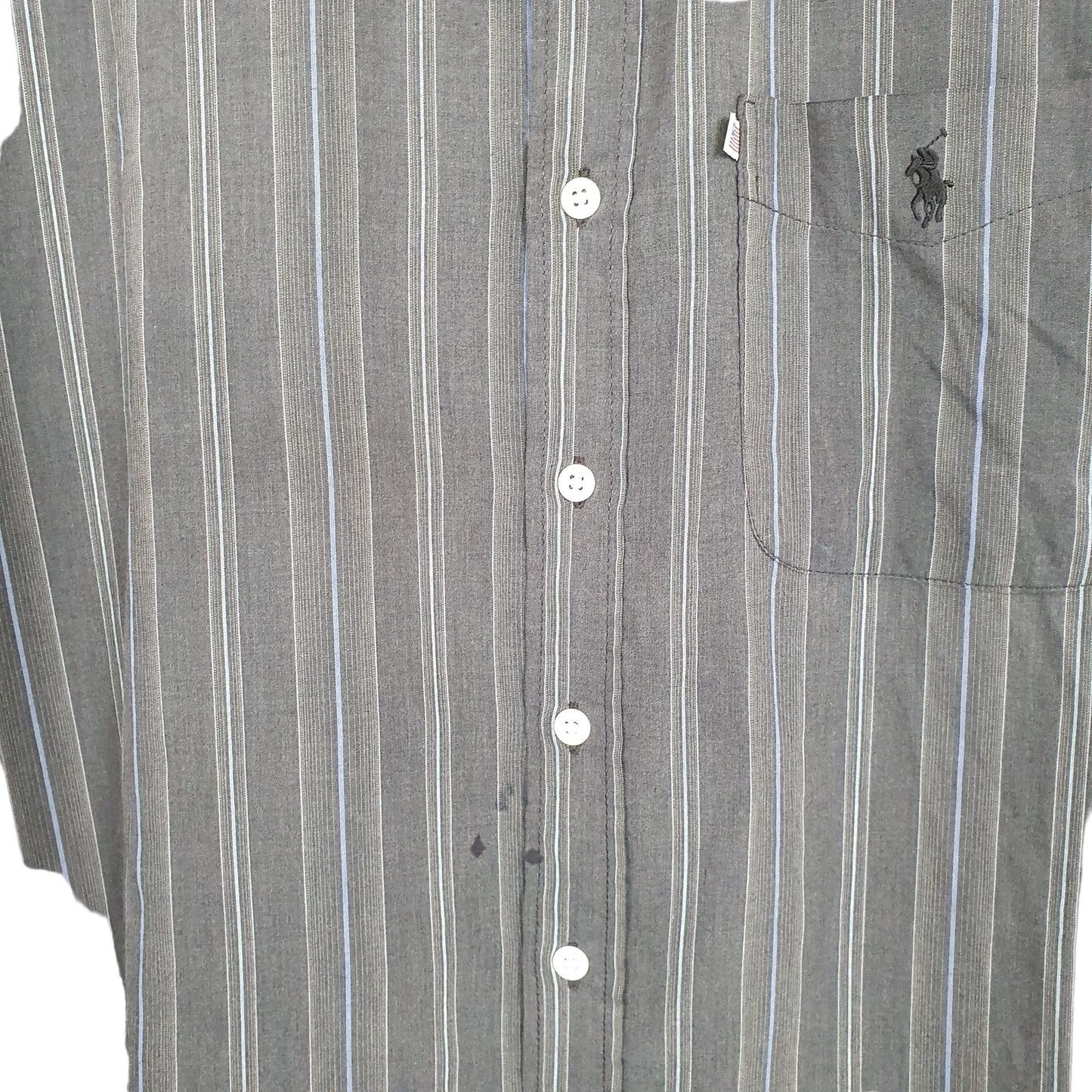 Ralph Lauren Short Sleeve Regular Fit Pinstripe Shirt Black