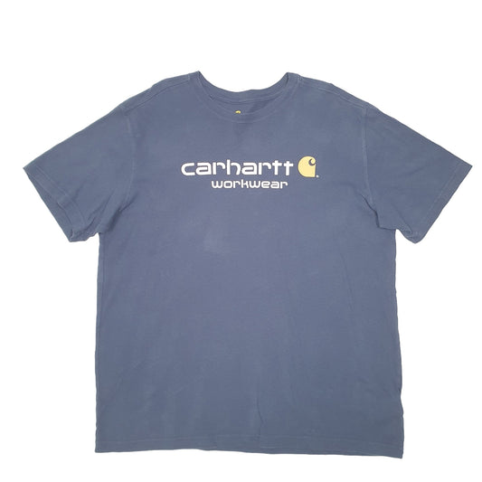 Mens Navy Carhartt Work Wear Short Sleeve T Shirt