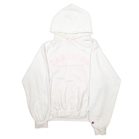 Mens White Champion USA College Carolina Gamecocks Hoodie Jumper