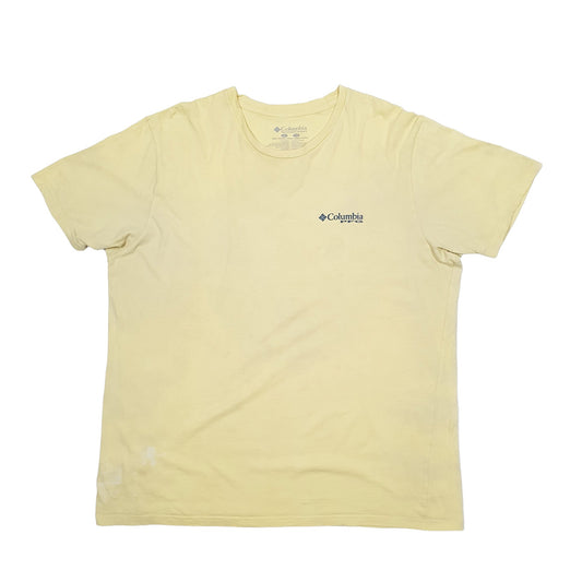 Mens Yellow Columbia Sportswear Short Sleeve T Shirt