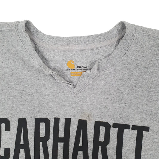 Mens Grey Carhartt Spellout Crewneck Jumper