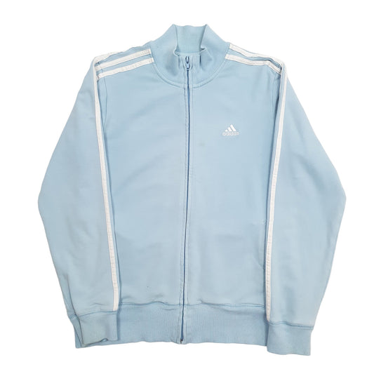 Womens Blue Adidas Track Top Full Zip Jumper