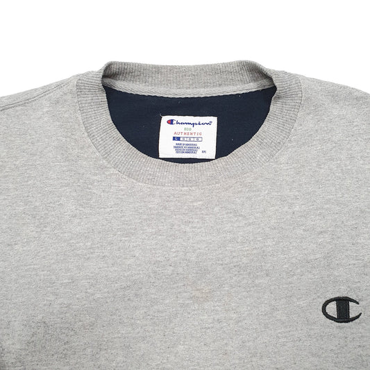 Mens Grey Champion Crewneck Jumper