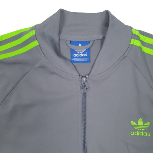 Mens Grey Adidas Full Zip Jumper