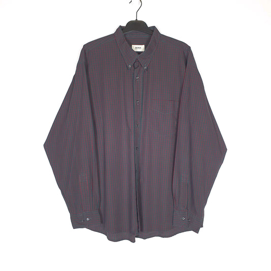 Hugo Boss Long Sleeve Regular Fit Check Shirt Black