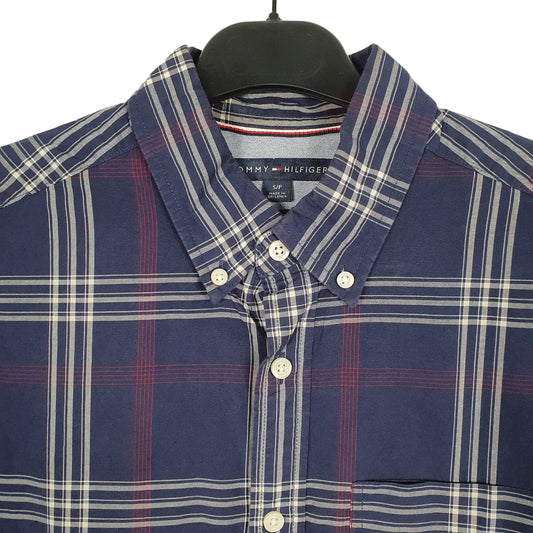 Tommy Hilfiger Long Sleeve Regular Fit Check Shirt Blue
